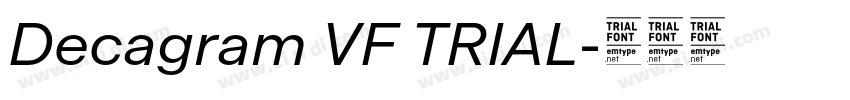 Decagram VF TRIAL字体转换